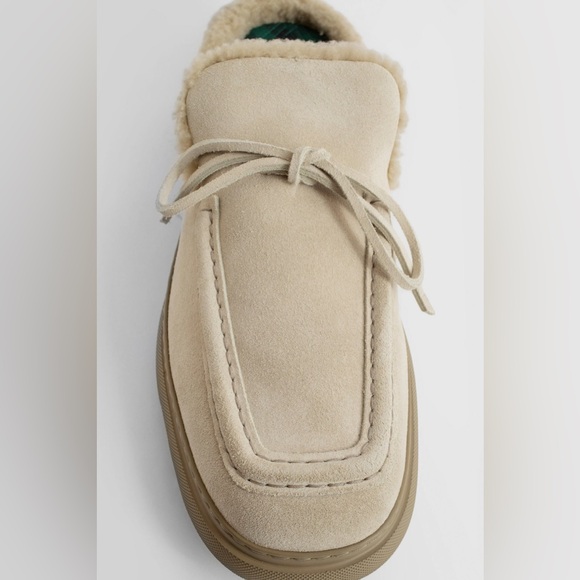 BURBERRY - EKD Shearling Lined Suede Mules w/ Box & Dustbags - Picture 5 of 6